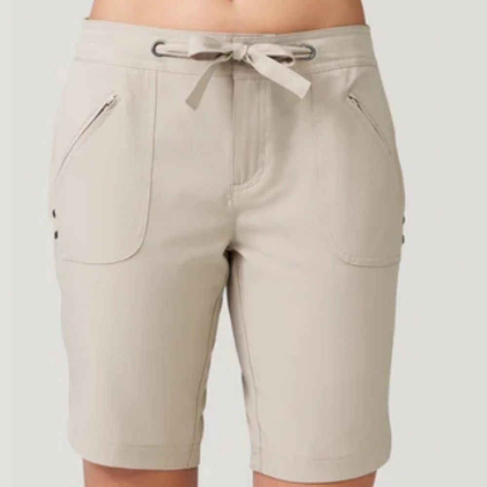 Women's Free Country size 14 quick dry bremuda sport board shorts khaki
